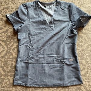 Figs Xs heathered denim casma